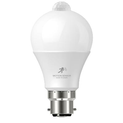 China Modern Low B22 E27 7W 10W 230V 3000K 6000K LED Motion Sensor Light Bulb Auto On-Off Dusk To Dawn PIR Motion for sale