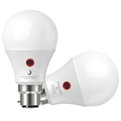 China Unborn Twilight Sensor E27 B22 9W 3000-6000K Photocell Dusk To Dawn Sensor LED Light Bulbs Outdoor Lighting for sale