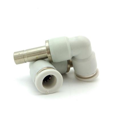 China Hotels PLJ Series Push In Pneumatic Air Duct Connector Male Elbow Fitting for sale