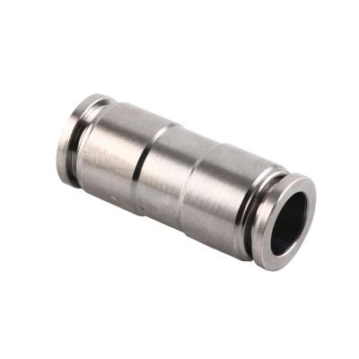 China Garment Shops Mpuc Through Metal Fittings Through Pneumatic Quick Plug Connectors All Copper Nickel Plated Quick Plug Connectors/Fittings for sale