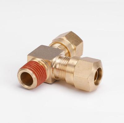 China Hotels Pneumatic Brass Air Brake Dot Push To Connect Fittings NPT Fitting Conical Hose Compression Fitting for sale