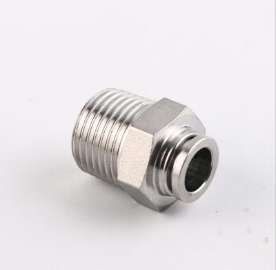 China Hotels MPCS Air Hose Pneumatic Male Straight Connector Quick Coupling Stainless Steel Fitting for sale