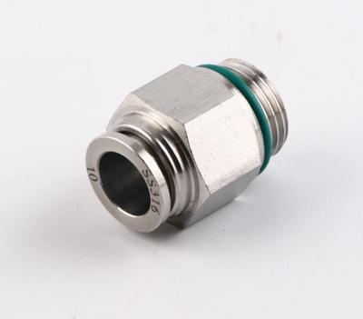 China Hotels MPCS Air Hose Pneumatic Male Straight Connector Quick Coupling Stainless Steel Fitting for sale