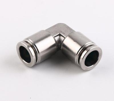 China L Shaped One Touch Elbow Hotel Unions MPULS Push In Pneumatic Air Connector Stainless Steel Fitting for sale