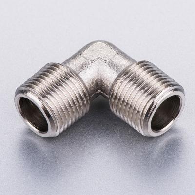 China Hotels Equal Stud Male Elbow Pneumatic Brass Pipe Fitting For Rigid Nylon Tubes, Push In Fitting, Air Brass Fitting for sale