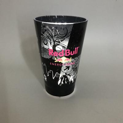 China Bar Barware 340ml Small Coke Led Mug Full Color Printing OEM Lead Glass For Promotion for sale