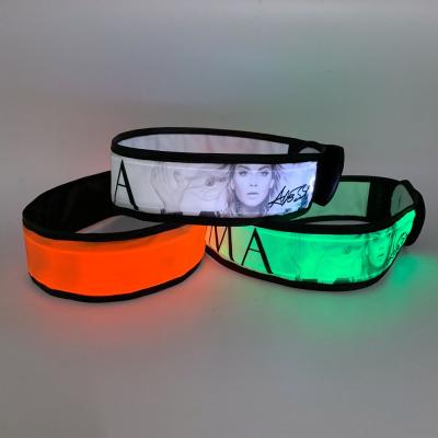 China TPU+nylon New Arrival Party Gift Customized LOGO Colorful Glowing LED Headband TPU Light Up LED Headband for sale