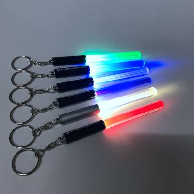 China Star Wars customized Acrylic+metal logo LED keychain stick stick lightsaber colorful key chain led light for sale