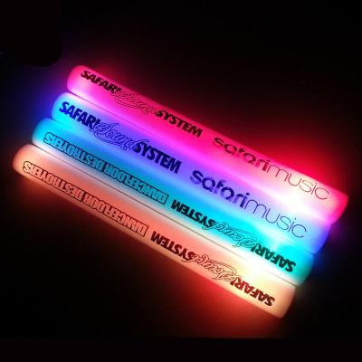 China Cheap EVA foam+ABS OEM customized light logo cheer concert favor LED up stick LED foam glow stick for event for sale