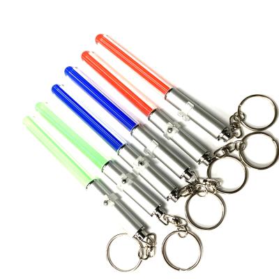 China Gifts hot sales popular cheap price acrylic led flashing key chain led lightsaber for Star Wars for sale