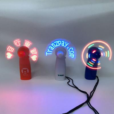 China Wholesale Supplier Customized Handheld LOGO LED Message Display Mini Programmable Fan for sale