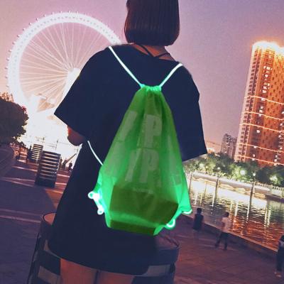 China Oxford Fiber Safety OEM LOGO LED Outdoor Sport Backpack Cheap High Quality Led Optic Flasher Flasher Bag+ABS+TPU for sale