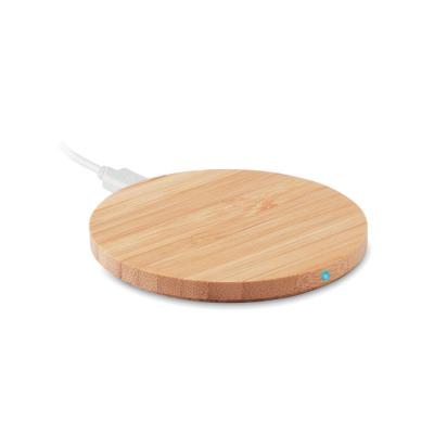 China Bamboo Wireless Power Bank Qi Mini Phone Charging Station Wood Portable Qi Phone Charger for sale