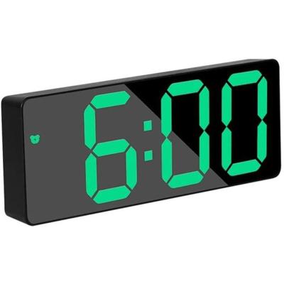 China New Design Led Alarm Clock LED Digital Mirror Clock 16x6x2cm for sale