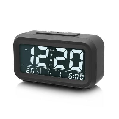 China LUMINOVA Smart Alarm Clock Table Top With Temperature LCD Digital Alarm Clock for sale