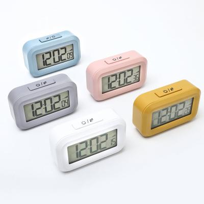 China Class LCD Smart Alarm Clock Sleep Learning Digital Silicon Table Alarm Clock for sale