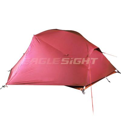 China Tube type outdoor tent stake tent for mountaineering double layer silicone tent ultralight 1 man camping tents for sale