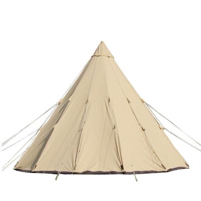 China Large and comfortable cotton teepee tent canvas teepee outdoor camping tent waterproof Indian style canvas tent for sale