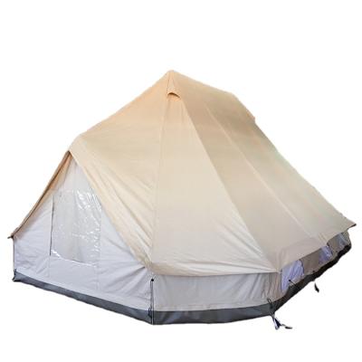 China Straight Tie Type 3M Ripstop Canvas Bell Tent 100% Waterproof Cotton Canvas Teepee Military Canvas Bell for sale