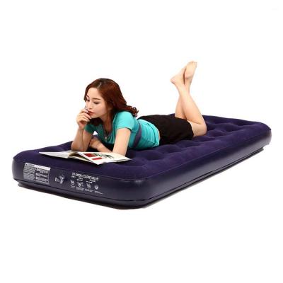 China Twin Queen Size High Dura-Beam Inflatable Upgraded PVC Flocking Inflatable Blow Up Air Bed for sale