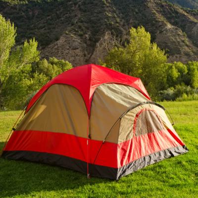 China Straight Tying Type High Quality Pop Up Tents Double Layer Waterproof Camping Tents For Family Outdoor Activities Customized Color for sale