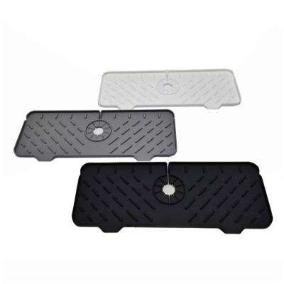 China Stocked Kitchen Sink Accessories - Silicone Kitchen Sink Splash Guard Sink Faucet Mat Tray For Bathroom for sale