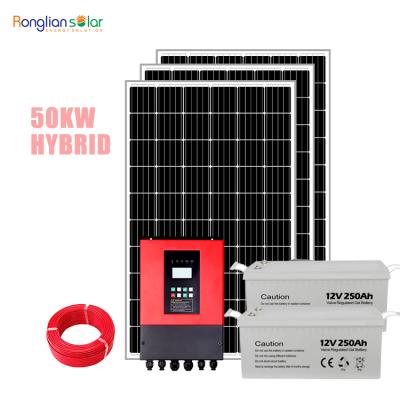 China Free Shipping Home Smart Solar Panel 50kw Photovoltaic Hybrid Home System For Home for sale