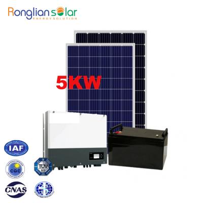 China Ronglian Home Solar Power System Good Price 5KW Solar Power System Home for sale