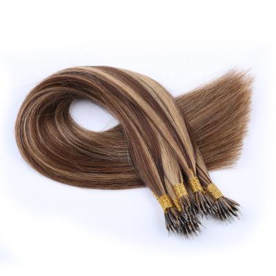 China Virgin 100% Remy Human Hair Silk Straight Remy Hair Extensions,Natural Virgin Hair Nano Hair Extension for sale