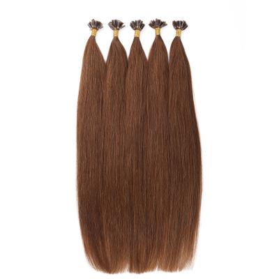 China 100% Russian Remy Human Hair Italian Keratin Prebonded Virgin Silky Straight Wave 1gr Stick Double Drawn I Tip Hair Extensions for sale