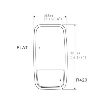 China Hino Truck Plastic Top Plastic Flat Manual Mirror With Plastic Material for sale