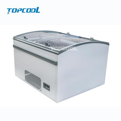 China Single-temperature Supermarket 190 Liter Refrigerator Chest Island Freezer Wholesale Price Covers for sale