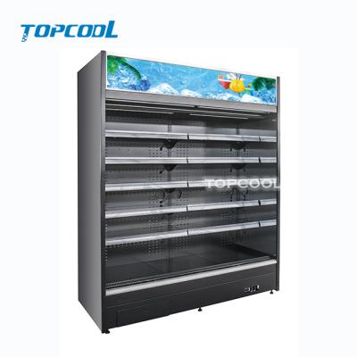 China Single-temperature commercial refrigerator fruit display refrigerator straight refrigerated drinking showcase equipment price for sale