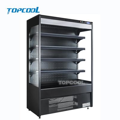 China Single-temperature open refrigerator display multideck open showcase refrigerator for fruit vegetable milk for sale