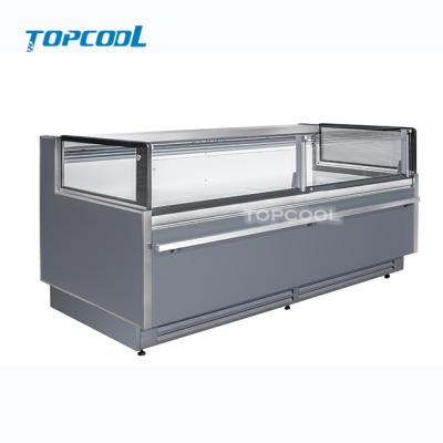 China Single-temperature supermarket meat display refrigerator meat display chiller seafood refrigerator for sale