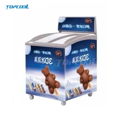 China Single-temperature New Design Ice Cream Fridge Mini Chest Ice Cream Display Commercial Refrigerator Freezer for sale