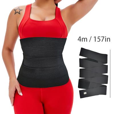 China 2021 Women Spandex Waist Trainer Faja Reductoras Waist Trainer Corset Breathable Invisible Elastic Bandage Bandage Long Scrap Tummy Wrap Shaper for sale