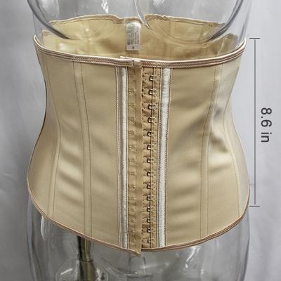 China 8.6in 22cm Small Waist Bone Cincher Colombian Girdle Shape Antibacterial Steel Wear Slimming Fajas Short Corset Hook Torso Waist Trainer Latex for sale