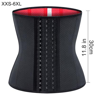 China Best Bone XXS 6X Waist Trainer Trimmer Red Corset Fajas Post Surgery Sheath Breathable Latex Hook Cincher Custom Steel Antibacterial for sale