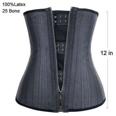 China Custom Suppor Wechery XS 6X Best Hook And Zipper Women Fajas Compression Corset Plus Size Steel Boned Long Torso Latex Waist Trainer Size 25 for sale