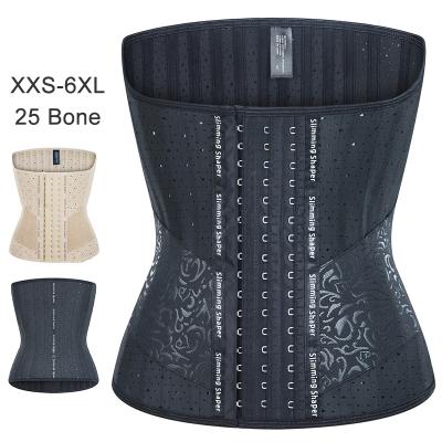 China Steel Bone Latex Waist Trainer Private Label 25 Waist Suppor 2021 Flower Print Flower Print Women Cintura Fajas Girdle Corset Breathable 25 for sale