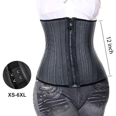 China Antibacterial Steel Corset De 25 Bone Latex Waist Trainer And Shape Wear Women's Hourglass Fajas Reductoras Belt Hook And Zipper Plus Size for sale