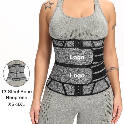 China Burn Fat Wechery 13 Steel Bone Women Shaper Cintura Fajas Neopreno Crochet Corset Sweat 2 Band Strap Belt Neoprene Waist Trainer XS Double for sale