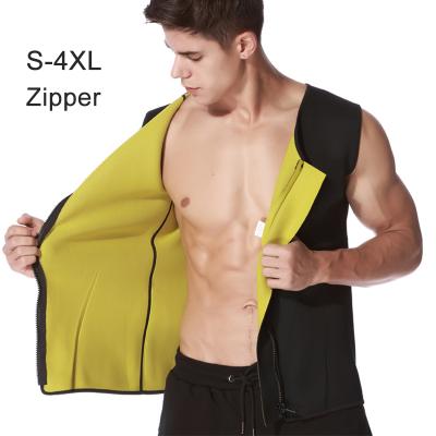 China Slim Shaper Chaleco Neopreno Fajas De Hombres Neoprene Men Sauna Vest And Waist Trainer For Man Sweat Fat Best By Zipper for sale