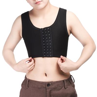 China S-4XL Breathable Women Faja Tops Sleeveless Bra Ftm Chest Binder Tomboy Breast Compression Corset Shapewear Vest Bust for sale