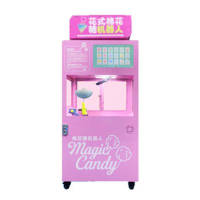 China Cute Street Low Cost OEM Coin Marshmallow Cotton Candy Floss Vending Machine for sale