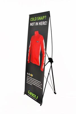 China W 60 * H 160 Trade Show Pull Up Banners , Foldable X Frame Banner Stand for sale