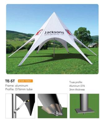 China Outdoor Personalized Canopy Tents , Foldable Star Custom Printed Pop Up Tents for sale