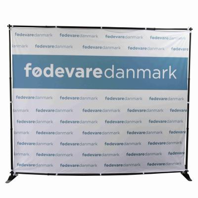 China 10' W X 8' H Step Repeat Adjustable Banner Stands Telescopic Backdrop for sale