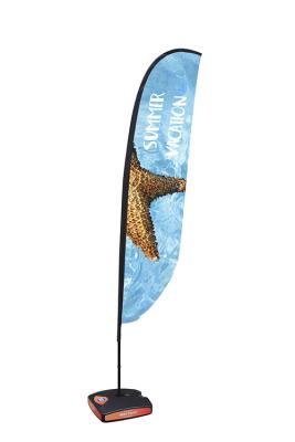 China Outdoor Advertising Beach Flag , Aluminum Fiberglass Custom Sports Banner Stands for sale